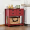 HOMCOM Sideboard Buffet Cabinet, Storage Serving Console Table With 4 Drawers And Slatted Bottom Shelf For Kitchen, Living Room, Red -Homcom Shop GUEST 7ce53ec4 57dc 42dd b7d0 9f8c1c17d849