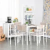 HOMCOM Modern 5-Piece Dining Table Set For 4 With Foldable Drop Leaf, 4 Chairs, And Metal Frame For Small Spaces, White -Homcom Shop GUEST 7d7f0137 415d 4c9f 9c91 3d080822e713