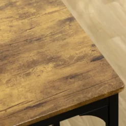 HOMCOM 5-Piece Counter Height Bar Table And Chairs Set, Rustic Bar Table With Stools, Kitchen Table 4 Chair Bar Table With Wooden Top -Homcom Shop GUEST 7e3a8bf9 8201 4779 9706 ea948c4c9730