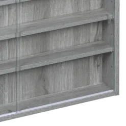 HOMCOM 5-storey Wall Shelf Display Cabinet, Shotglass Display Case With 2 Glass Doors And 4 Adjustable Shelves, Gray -Homcom Shop GUEST 7f3b2c7d 2fc3 4d17 8260 f9ce756e3e09