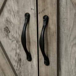 HOMCOM 32" Farmhouse Barn Door Style Sideboard, Buffet Cabinet, Coffee Bar For Kitchen, Living Room Or Entryway, Gray Wash -Homcom Shop GUEST 82c9fde8 6327 4217 a3a4 bc44f9a87638