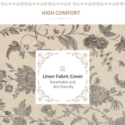 HomCom Upholstered Armless Accent Chair Leisure Side Chair With Wingback Design 5 HomCom Upholstered Armless Accent Chair Leisure Side Chair With Wingback Design - Image 3