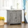 HOMCOM 32" Farmhouse Barn Door Style Sideboard, Buffet Cabinet, Coffee Bar For Kitchen, Living Room Or Entryway, Gray Wash -Homcom Shop GUEST 8557d5f6 f53e 44fb a131 07fb6eba8dd8