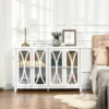 HOMCOM Sideboard, Buffet Cabinet With Adjustable Shelves, Credenza With 4 Glass Doors, White -Homcom Shop GUEST 859e0bce 73c0 433b b5ba 05de0d59c750