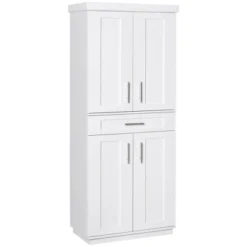 HOMCOM Modern Kitchen Pantry Freestanding Cabinet Cupboard With Doors And Drawer, Adjustable Shelving -Homcom Shop GUEST 899b412b a3d3 4f7d a99b 87b4efe849f9