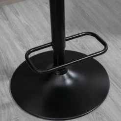 HOMCOM Counter Height Bar Stools Set Of 2, Height Adjustable Swivel Barstools With Footrest And Tufted Back, Linen Fabric Bar Chairs, Brown -Homcom Shop GUEST 8b216fe6 9f8c 420a 9144 129c0c38ff09