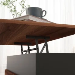 HOMCOM Lift Top Coffee Table, 39.25" Coffee Table With Hidden Compartments And Wood Legs, Walnut -Homcom Shop GUEST 8d39a248 dcc3 4c25 930e a80480bf99c6