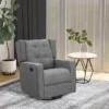 HOMCOM Wingback Recliner Chair Manual Rocking Sofa 360° Swivel Glider With Button Tufted, Padded Seat, Single Home Theater Seating For Living Room Bedroom -Homcom Shop GUEST 8d6a92ff 32f5 4845 9645 d972e923d140