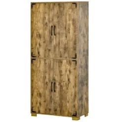 HOMCOM Industrial Style 4-Door Cabinet Pantry Cupboard With Storage Shelves For Bedroom And Living Room -Homcom Shop GUEST 8f936115 5608 44a4 90fb 61f3e0223a47