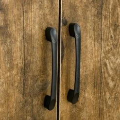 HOMCOM Industrial Style 4-Door Cabinet Pantry Cupboard With Storage Shelves For Bedroom And Living Room -Homcom Shop GUEST 8ff027e5 3dfa 4ecd 9f5b 0aa5623ad5b9