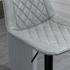 HOMCOM Adjustable Bar Stools Set Of 2, Counter Height Barstools With Swivel Seat Round Steel Base, And Footrest, Gray 11 HOMCOM Adjustable Bar Stools Set Of 2, Counter Height Barstools With Swivel Seat Round Steel Base, And Footrest, Gray -Homcom Shop GUEST 908c224d 1105 4c74 9e70 4367a9f83848