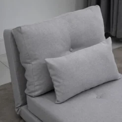 HOMCOM Convertible Flip Chair, Floor Lazy Sofa, Folding Couch Bed With Adjustable Backrest, Metal Frame And Pillows, Living Room Bedroom -Homcom Shop GUEST 927b1bad 6867 4755 affd 3b61cd54a833