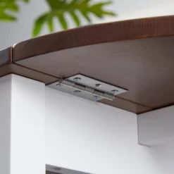 HOMCOM 55" Solid Wood Kitchen Table, Drop Leaf Tables For Small Spaces, Folding Dining Table, Brown -Homcom Shop GUEST 9441b00f e5a2 4f47 b25d 16c6dff2ab1c