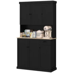 HOMCOM Buffet With Hutch, Kitchen Pantry Storage Cabinet With Microwave Oven Countertop, Drawer, And Cupboards -Homcom Shop GUEST 9499fcbf 42f7 4eba 8adb 99411630ae87