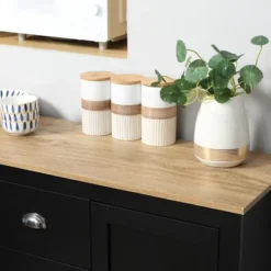 HOMCOM Kitchen Sideboard With Adjustable Shelves, Dining Buffet Cabinet With 3 Storage Drawers, Black 10 HOMCOM Kitchen Sideboard With Adjustable Shelves, Dining Buffet Cabinet With 3 Storage Drawers, Black -Homcom Shop GUEST 964a4713 01d2 4fe4 a395 60b7475f83ce