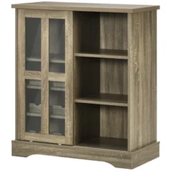HOMCOM Modern Buffet Cabinet With Sliding Door, Wine Bar Cabinet With Storage, Kitchen/Dining Room Storage Cabinet With Shelves, Gray 9 HOMCOM Modern Buffet Cabinet With Sliding Door, Wine Bar Cabinet With Storage, Kitchen/Dining Room Storage Cabinet With Shelves, Gray -Homcom Shop GUEST 96b8da6e f8d7 463f a64a 2b2379e20255
