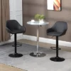 HOMCOM Adjustable Bar Stools Set Of 2, Swivel Barstools With Footrest And Back, PU Leather And Steel Round Base, For Kitchen Counter, Black -Homcom Shop GUEST 974aff07 841c 4e97 8d06 125ca5b14e1e 1