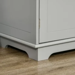 HOMCOM Modern Sideboard With Rubberwood Top, Buffet Cabinet With Storage Cabinets, Drawers And Adjustable Shelves For Living Room, Kitchen, Grey -Homcom Shop GUEST 9891b820 7d35 40ba 906d 255cab3010bf