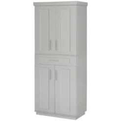HOMCOM Modern Kitchen Pantry Freestanding Cabinet Cupboard With Doors And Drawer, Adjustable Shelving -Homcom Shop GUEST 9901c399 fa52 467c 8ade a0ea6a1f1f32