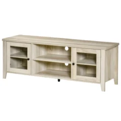 HOMCOM Modern TV Stand, Entertainment Center With Shelves And Cabinets For Flatscreen TVs Up To 60" For Bedroom, Living Room, Oak -Homcom Shop GUEST 99064998 5b56 4b76 9f00 c36899785fdf