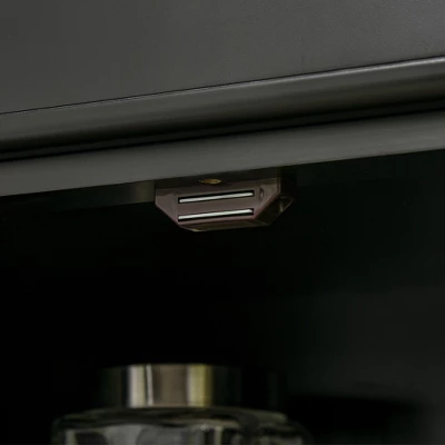 HOMCOM Freestanding Modern Farmhouse 4 Door Kitchen Pantry Cabinet, Storage Cabinet Organizer With 6-Tiers, 1 Drawer And 4 Adjustable Shelves, Black 7 HOMCOM Freestanding Modern Farmhouse 4 Door Kitchen Pantry Cabinet, Storage Cabinet Organizer With 6-Tiers, 1 Drawer And 4 Adjustable Shelves, Black - Image 5