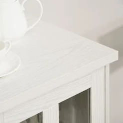 HOMCOM Modern Buffet Cabinet With Sliding Door, Wine Bar Cabinet With Storage, Kitchen/Dining Room Storage Cabinet With Shelves, White 10 HOMCOM Modern Buffet Cabinet With Sliding Door, Wine Bar Cabinet With Storage, Kitchen/Dining Room Storage Cabinet With Shelves, White -Homcom Shop GUEST 9ac5a6ce b0d9 4b55 ba9c 49350f64213e