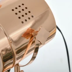 HOMCOM Vintage Tripod Floor Lamp, Height Adjustable Nautical Spotlight With Wood Legs, E12 Lamp Base For Living Room, Bedroom, Gray And Rose Gold -Homcom Shop GUEST 9d255605 0c5d 40e8 b204 e1589361c09a