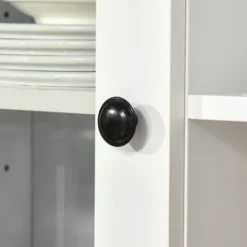 HOMCOM Freestanding Rustic Buffet With Hutch, 4 Doors Farmhouse Kitchen Pantry Cabinet, Microwave Stand With Beadboard Panel, Drawer, White 11 HOMCOM Freestanding Rustic Buffet With Hutch, 4 Doors Farmhouse Kitchen Pantry Cabinet, Microwave Stand With Beadboard Panel, Drawer, White -Homcom Shop GUEST 9f69ff3f 8208 44e8 b423 cf9341135dc1