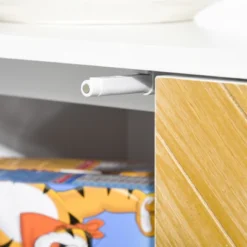 HOMCOM Modern 3 Door Accent Sideboard Storage Cabinet With Chevron Pattern And Adjustable Shelving, Natural Wood 10 HOMCOM Modern 3 Door Accent Sideboard Storage Cabinet With Chevron Pattern And Adjustable Shelving, Natural Wood -Homcom Shop GUEST a1a2bf48 5580 4a4a bd87 b7c6f87fac90