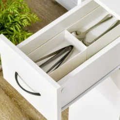 HOMCOM 3- Tier Slim Storage Cart, Rolling Narrow Kitchen Cart On Wheels For Small Place, Slide Out Side Utility Cart For Bathroom, Laundry -Homcom Shop GUEST a4cb7df7 1193 4045 8196 55ae4dba7c04