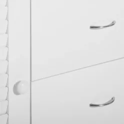 HOMCOM 47" Modern Storage Cabinet Buffet Sideboard With Drawers And Louvered Doors- White -Homcom Shop GUEST a4dcfe62 26bd 49fc a4e1 812903686e0a