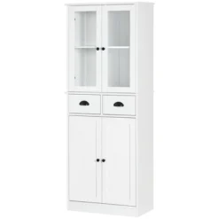 HOMCOM 61" Freestanding Kitchen Pantry, Storage Cabinet With Soft Close Doors, Adjustable Shelves, And 2 Drawers, White -Homcom Shop GUEST a7c6f42f cbb0 4bac a228 7a96cb778e17