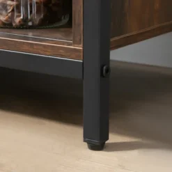 HOMCOM Industrial Farmhouse Buffet Cabinet, Kitchen Sideboard With Sliding Barn Doors, 3 Drawers And Adjustable Shelves For Living Room, Rustic Brown -Homcom Shop GUEST a854099d bae6 4ec9 85a1 5028144dc488 1