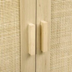 HOMCOM Accent Cabinet, Sideboard Buffet Cabinet With Rattan Doors, Adjustable Shelf And Metal Base, Boho Storage Cabinet, Natural 11 HOMCOM Accent Cabinet, Sideboard Buffet Cabinet With Rattan Doors, Adjustable Shelf And Metal Base, Boho Storage Cabinet, Natural -Homcom Shop GUEST a953ec95 0fb4 443a aaa3 c4036420056e