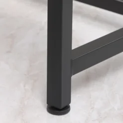 HOMCOM Industrial 3-Piece Dining Table Set, Rectangular Kitchen Table And Chairs For 4 People, Space-Saving Dinner Table Two Benches, Rustic Brown -Homcom Shop GUEST a9ef10b8 69f2 433a b06b c279906b23d4