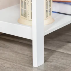 HOMCOM Buffet Sideboard Storage Cabinet With Slat Double Doors, Enclosed Adjustable Shelf And Open Bottom Shelf, White 12 HOMCOM Buffet Sideboard Storage Cabinet With Slat Double Doors, Enclosed Adjustable Shelf And Open Bottom Shelf, White -Homcom Shop GUEST accfbd42 3676 45af 88aa e08fb1cbdc5f