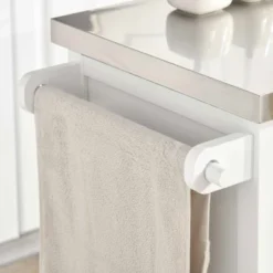 HOMCOM Rolling Kitchen Island On Wheels With Stainless Steel Top, Spice Rack & Drawers, Utility Portable Multi-Storage Cart On Wheels -Homcom Shop GUEST ae66dadb 31ea 439e 9822 618db79f39da