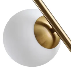 HOMCOM Floor Lamp W/ 2pcs Glass Lamp Shade Modern Portable Decorative Lamp, White -Homcom Shop GUEST b0c2a1f5 e563 478f b279 ddc3a7ba8967