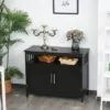 HOMCOM Kitchen Sideboard, Buffet Cabinet, Wooden Storage Console Table With 2-Level Cabinet And Open Shelf, Black -Homcom Shop GUEST b2a2a33e 3050 4010 ba77 1fdea538ca0f
