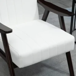 HOMCOM Accent Chair With Softness & Support, Upholstered Arm Chair For Living Room Furniture, Comfy Chair For Bedroom, Living Room Chair, Cream White -Homcom Shop GUEST b3d07c2e 4946 4f66 bd4f 7fcdca3440b9