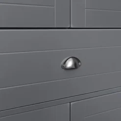 HOMCOM 72" Freestanding Kitchen Pantry Cabinet With 2 Large Double Door Cabinets And 1 Center Drawer, Gray -Homcom Shop GUEST b3d58f7b b1fe 47c0 81a6 b700b580b566