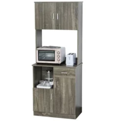 HOMCOM Modern Kitchen Buffet With Hutch Pantry Storage, Microwave Counter, 2 Cabinets, And Adjustable Shelves -Homcom Shop GUEST b46f45e6 afd1 40b3 a7b1 2e898a5b5ea5