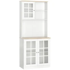 HOMCOM Kitchen Buffet With Hutch, Storage Pantry With 3 Cabinets, 2 Open Shelves And Large Countertop -Homcom Shop GUEST b4e5b5c1 d2f6 4b80 a3d0 ec0c0dbab0f1