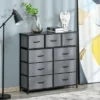 HOMCOM 9 Drawers Storage Chest Dresser Organizer Unit W/ Steel Frame, Wood Top, Easy Pull Fabric Bins, For Bedroom, Hallway, Closet, Entryway -Homcom Shop GUEST b53e9bee 177c 4dff 8eb4 669746181392