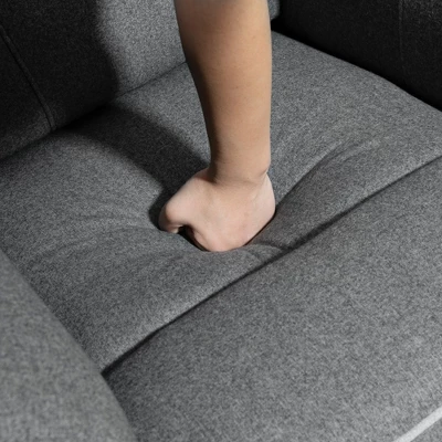 HOMCOM Manual Recliner Armchair With Thick Padded Headrest, Back And Footrest And Adjustable 150 Degree Angle, Gray 7 HOMCOM Manual Recliner Armchair With Thick Padded Headrest, Back And Footrest And Adjustable 150 Degree Angle, Gray - Image 5