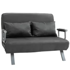 HOMCOM Convertible Sofa Bed Sleeper Chair, 5 Position Adjustable Backrest, Armchair Sleeper With Pillows, Leisure Chaise Lounge Couch 11 HOMCOM Convertible Sofa Bed Sleeper Chair, 5 Position Adjustable Backrest, Armchair Sleeper With Pillows, Leisure Chaise Lounge Couch -Homcom Shop GUEST b6efcd61 0112 4e1c b818 e079a157c711