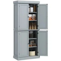HOMCOM 72" Traditional Freestanding Kitchen Pantry Cupboard With 2 Cabinet, And Adjustable Shelves -Homcom Shop GUEST ba679a85 b146 4881 9c0d a5d5eaff082e