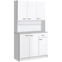 HOMCOM 71" Freestanding Buffet With Hutch, Kitchen Pantry, Cupboard With 6 Doors, 3 Adjustable Shelves, And 1 Drawer -Homcom Shop GUEST bab3f1b4 6e50 4fcf 9b89 67acc81fd768