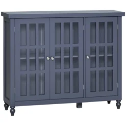 HOMCOM Modern Kitchen Sideboard, Buffet Cabinet With Storage, Adjustable Shelves For Living Room, Study, 3 Glass Doors, Gray 9 HOMCOM Modern Kitchen Sideboard, Buffet Cabinet With Storage, Adjustable Shelves For Living Room, Study, 3 Glass Doors, Gray -Homcom Shop GUEST bd4e4ed2 5c3f 4ec0 8588 8f34db08d8eb