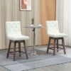 HOMCOM Bar Stools Set Of 2, Swivel Bar Chairs, 25.5" High Fabric Tufted Breakfast Barstools For Kitchen Counter, Cream White 1 HOMCOM Bar Stools Set Of 2, Swivel Bar Chairs, 25.5" High Fabric Tufted Breakfast Barstools For Kitchen Counter, Cream White -Homcom Shop GUEST bed2c6ca a45c 4890 8102 49c5703e4267